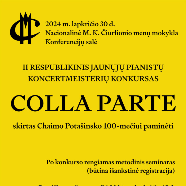 II respublikinis jaunųjų pianistų koncertmeisterių konkursas ir metodinis seminaras „COLLA PARTE“