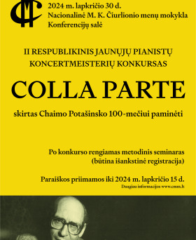 II respublikinis jaunųjų pianistų koncertmeisterių konkursas ir metodinis seminaras „COLLA PARTE“